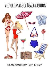 Vector image Beach fashion