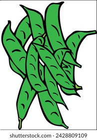 vector image of beans, beans are vegetables that have many benefits for the body.