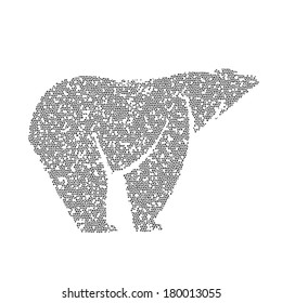 Vector image of an bear design on a white background