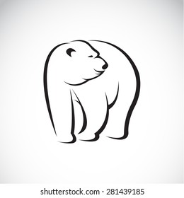 Vector image of an bear design on white background