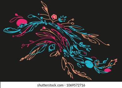 a vector image beautiful abstract floral background