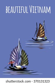 Vector image of beautiful Asia