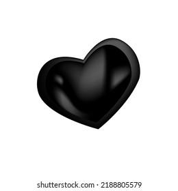Imagen vectorial de un hermoso amor negro en forma de ilustración tridimensional.