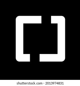 Imagen vectorial de un hermoso logo abstracto blanco y negro.