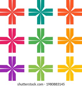Vector image of beautiful colorful abstract ornament.