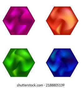 Vector image of a beautiful colorful hexagon shape 3-dimensional illustration.