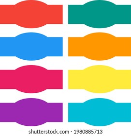 Imagen vectorial de un hermoso adorno de título colorido.