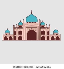 vector image of a beautiful magnificent mosque