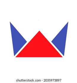 Vector image of a beautiful red and blue boat hat.