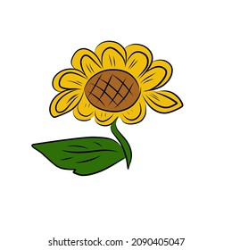 Vektorbild einer schönen gelben Sonnenblume