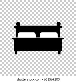 Vector image of the bed. Flat Bed Icon