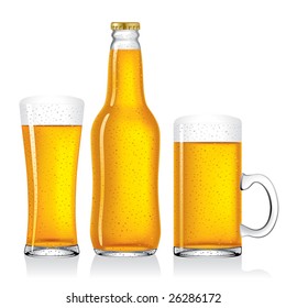 Vector image of beer collection