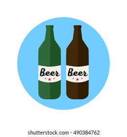 vector image of beer with foam, print, bear sticker, icon,