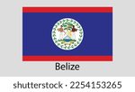 Vector Image Of Belize Flag