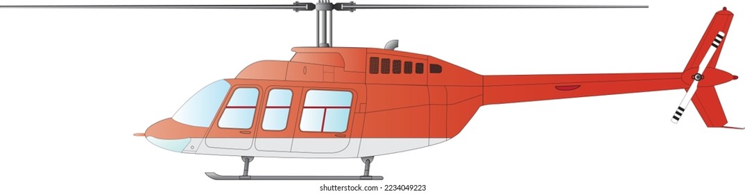 Vector image of Bell helicopter