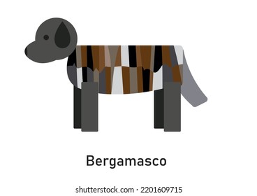 Vector Image Of An Bergamasco Dog Breed