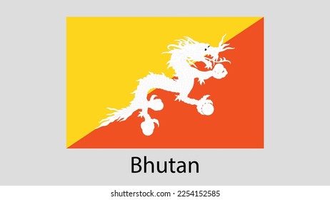 Vector Image Of Bhutan Flag