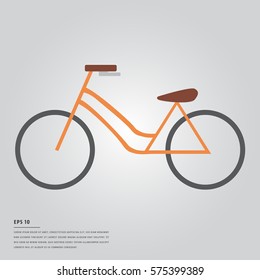 Vector image of bicycle against white background