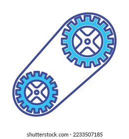 vector image bicycle chain gear icon on white background