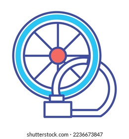 icono del neumático de la bicicleta de imagen vectorial con fondo blanco
