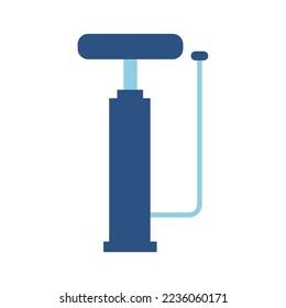 vector image of bicycle tire inflator inside with white background