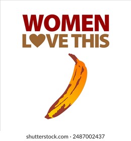 vector image of a big banana that girls like