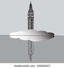 vector image of Big Ben for design