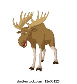 Vector Image Of Big Funny Cartoon Elk