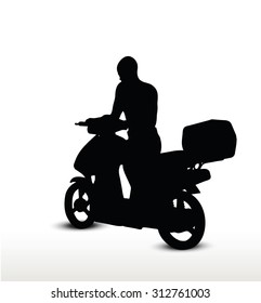 Vector image - bike silhouette, isolated on white background 