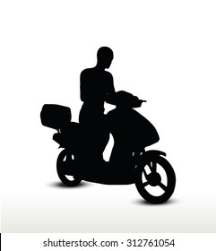 Vector image - bike silhouette, isolated on white background 