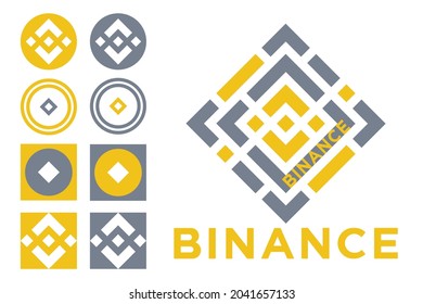 Imagen vectorial de binancia. Criptodivisa, infografía