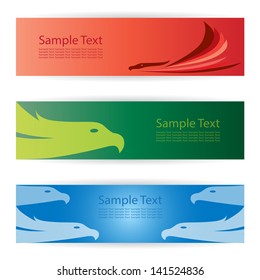Vector image of an bird  banners .