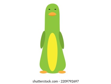 vector image of a bird in a green palette