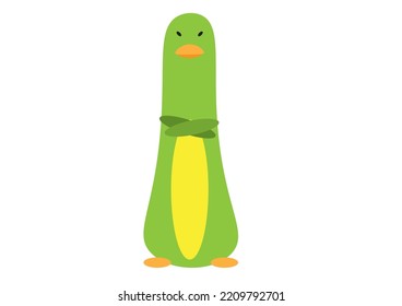 imagen vectorial de un ave en una paleta verde