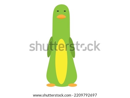 vector image of a bird in a green palette