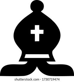 Imagen vectorial de un obispo como pieza de ajedrez