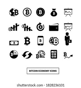 Vector image. Bitcoin electronic currency icon.