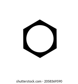 Vector image of black bolt shaped.