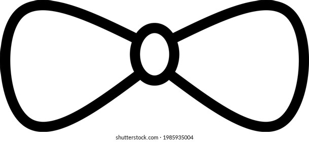 Vector image of a black bow tie.