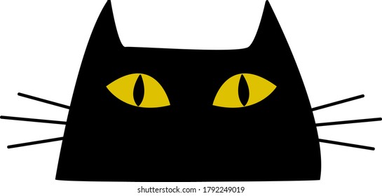 vector image of a black cat 