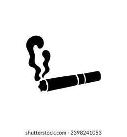 imagen vectorial de un icono de cigarrillo negro, este vector es bueno para logotipos e iconos