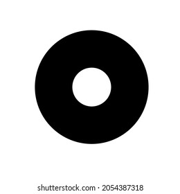 Imagen vectorial del símbolo de círculo negro.