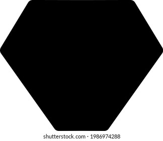 Vector image of black color diamond.