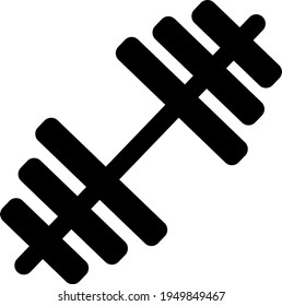 Vector image of an black dumbbell on a white background, icon 