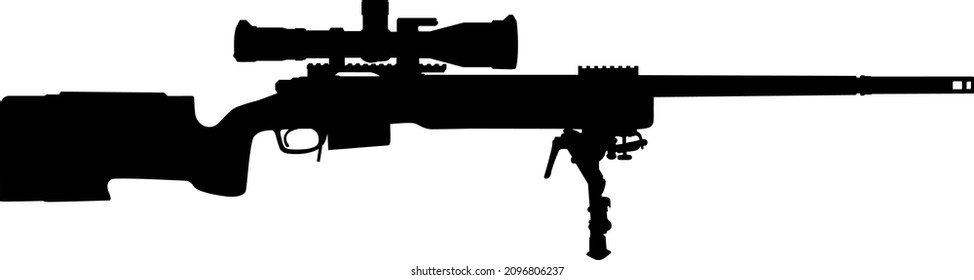 vector image of a black gun