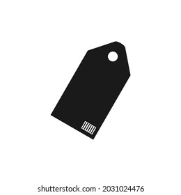 vector image of a black hangtag
