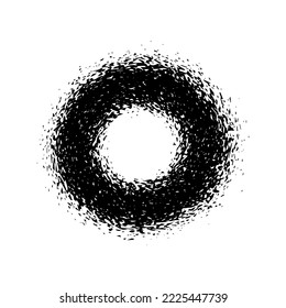 Vector image of a black hole. Cosmic gate, transition to another dimension.