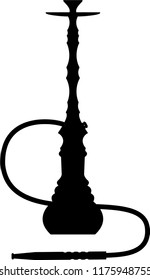 Vector image of black hookah