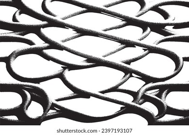 vector image of black monochrome overlay seamless texture on white background, background texture