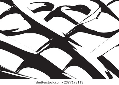 vector image of black monochrome overlay seamless texture on white background, background texture